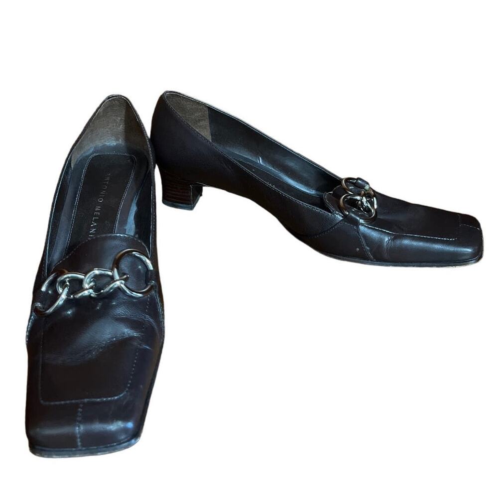 Antonio Melani brown leather loafers size 6.5